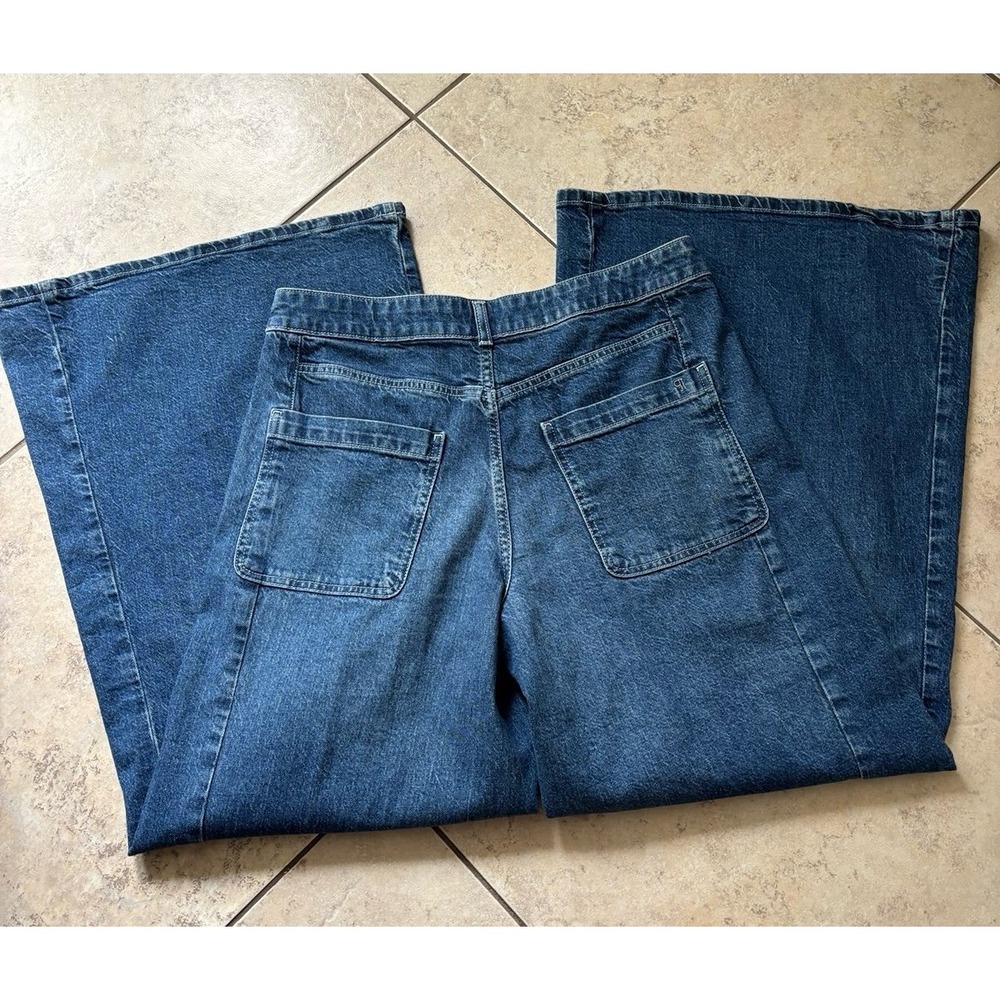 Pilcro high rise ultra wideleg denim trouser size 29 - Picture 5 of 9